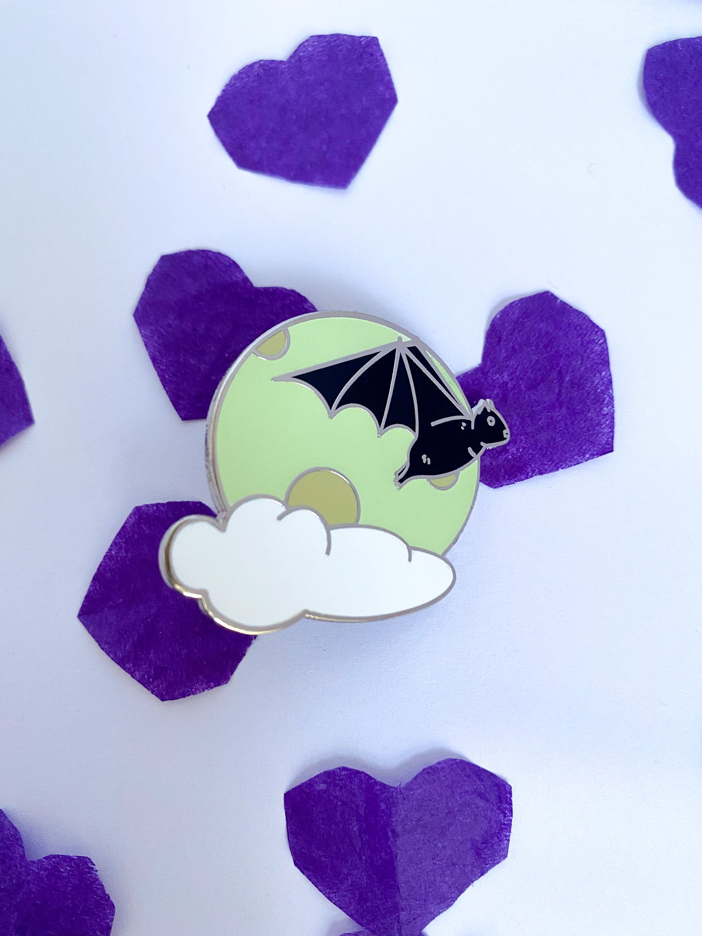 GLOW IN THE DARK Bat Enamel Pin