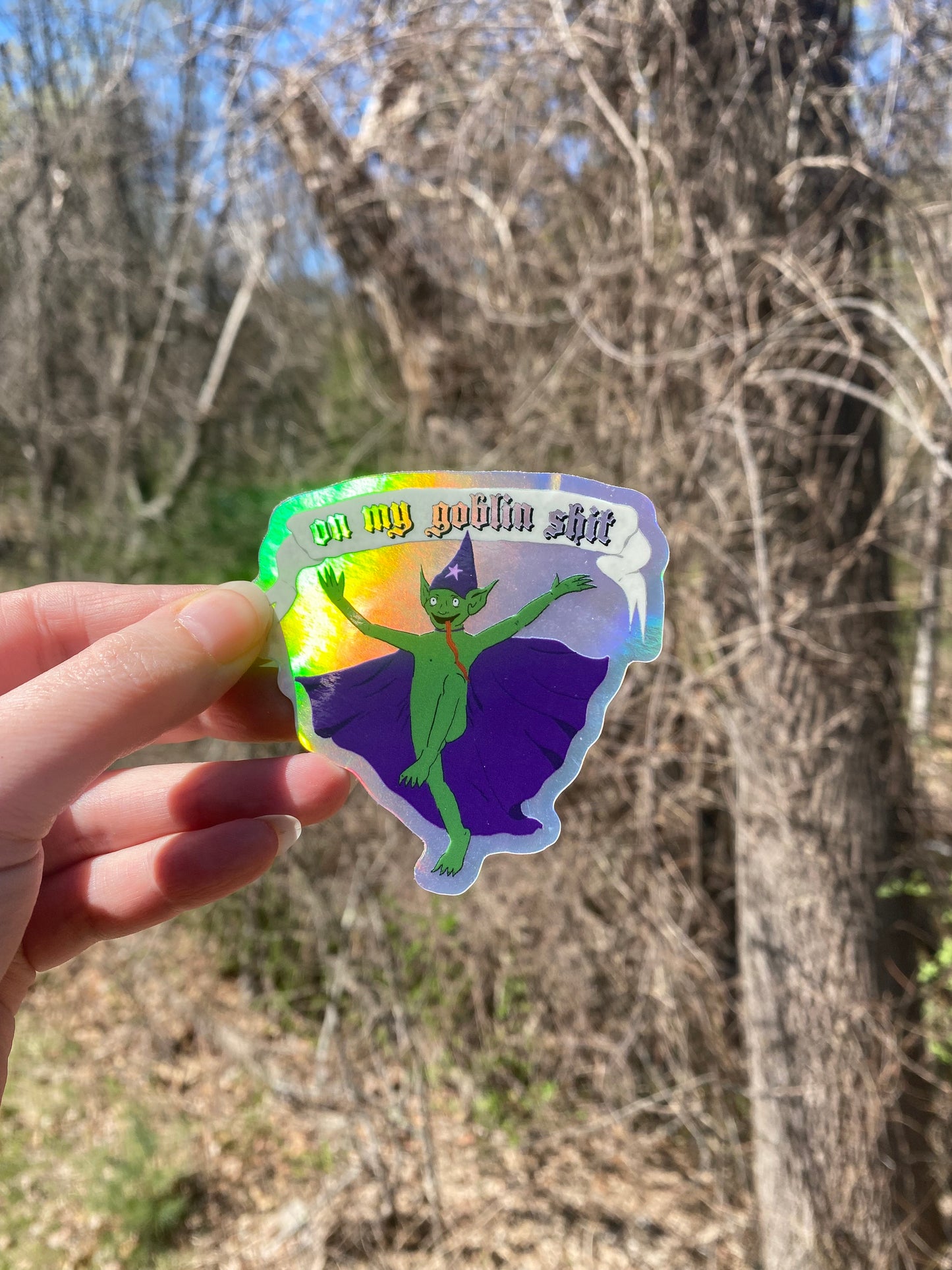 Goblin Shit Holographic Vinyl Sticker