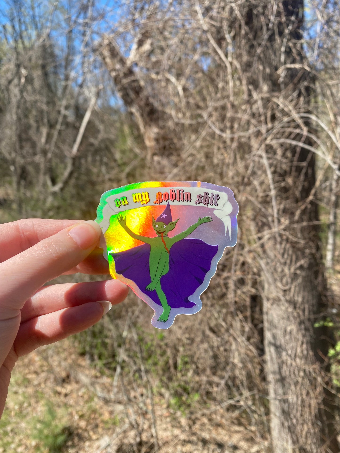 Goblin Shit Holographic Vinyl Sticker