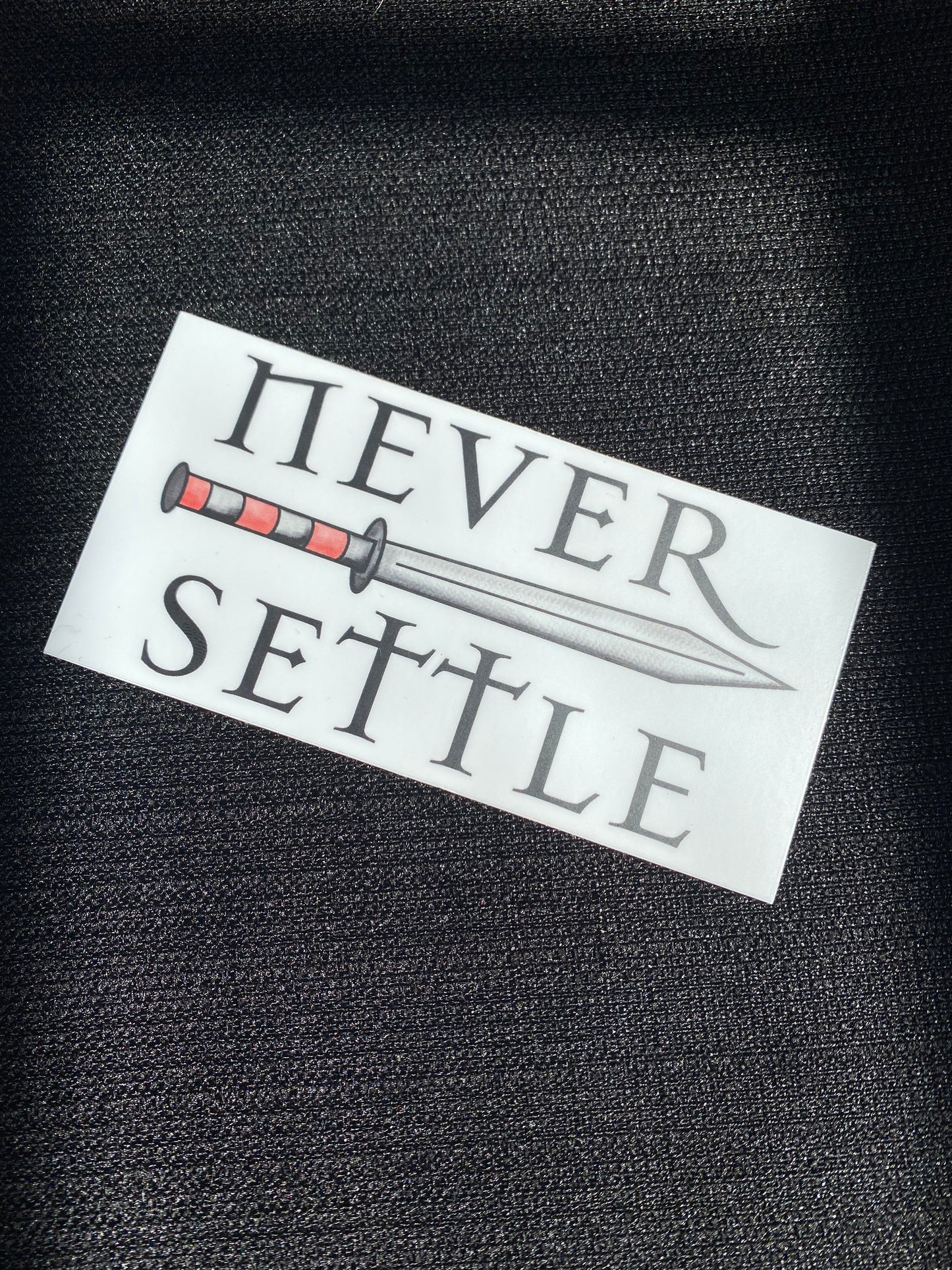 Never Settle Vinyl Sticker