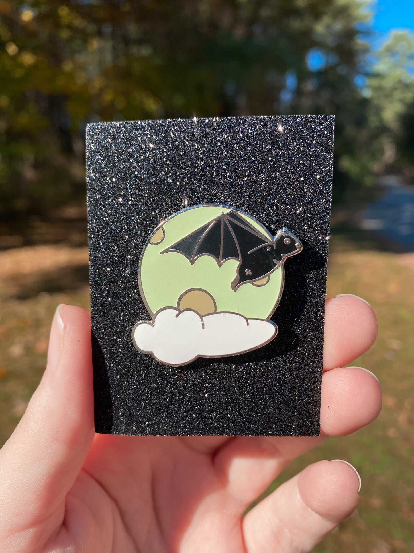 GLOW IN THE DARK Bat Enamel Pin