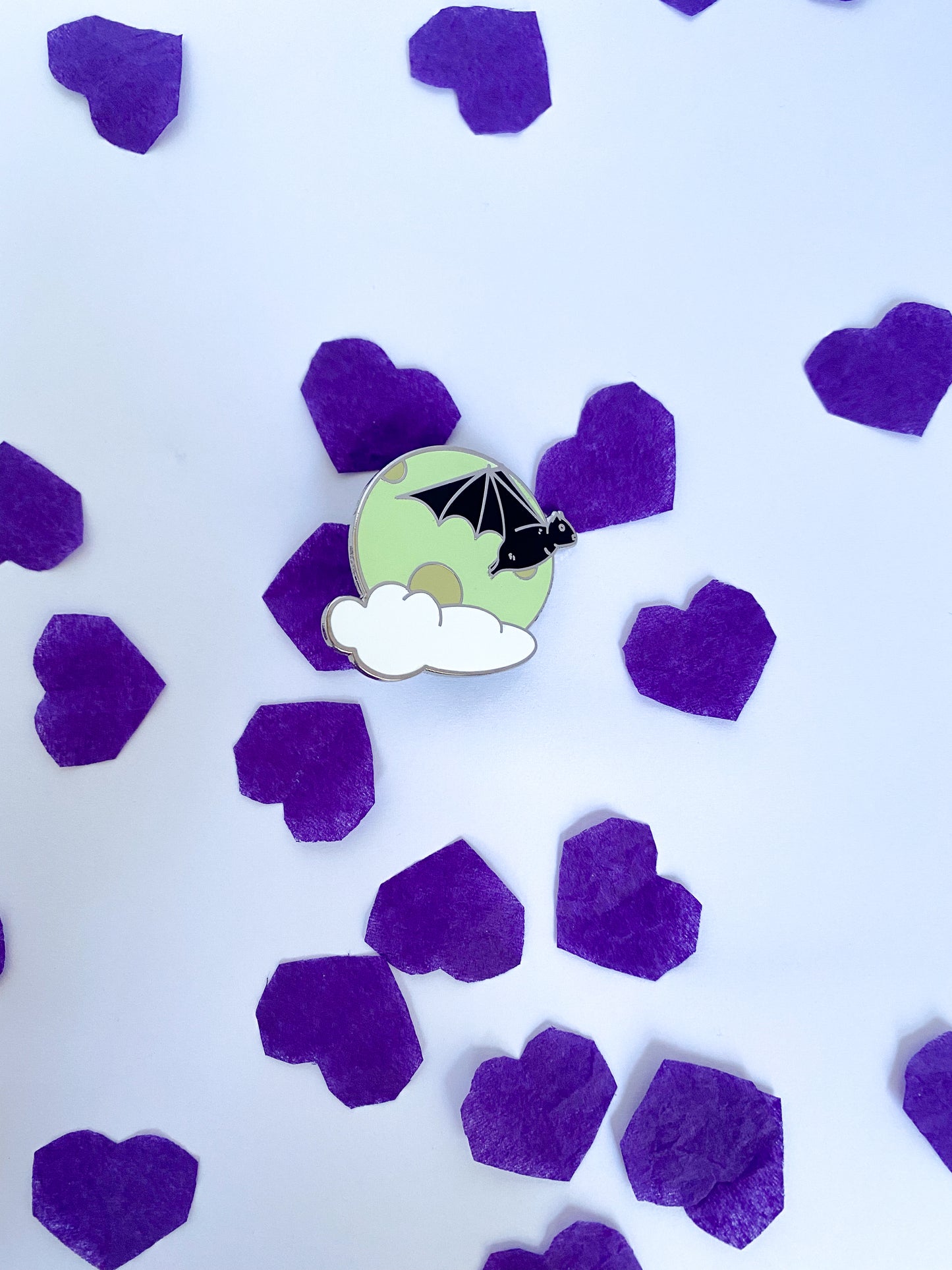 GLOW IN THE DARK Bat Enamel Pin