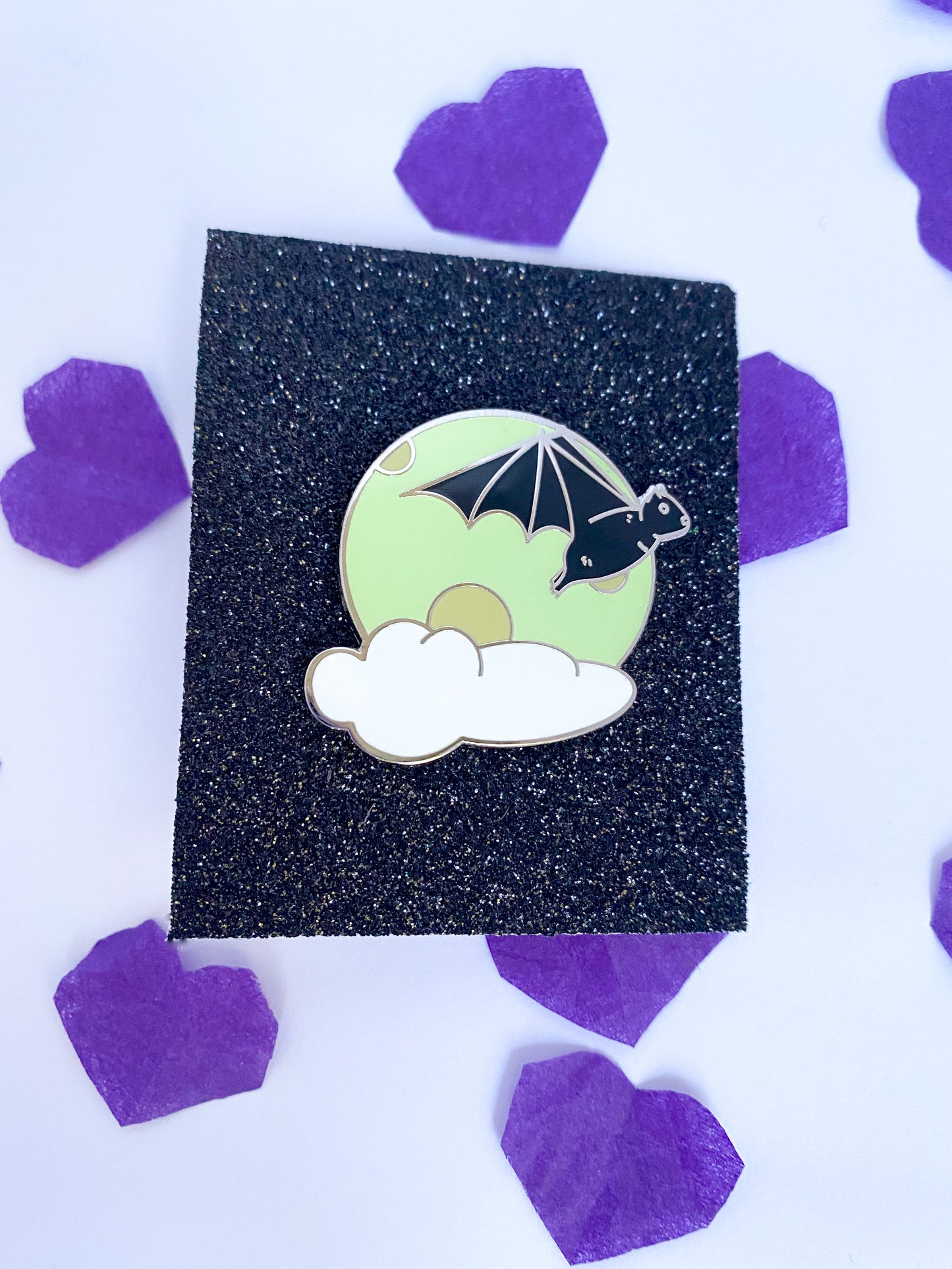 GLOW IN THE DARK Bat Enamel Pin